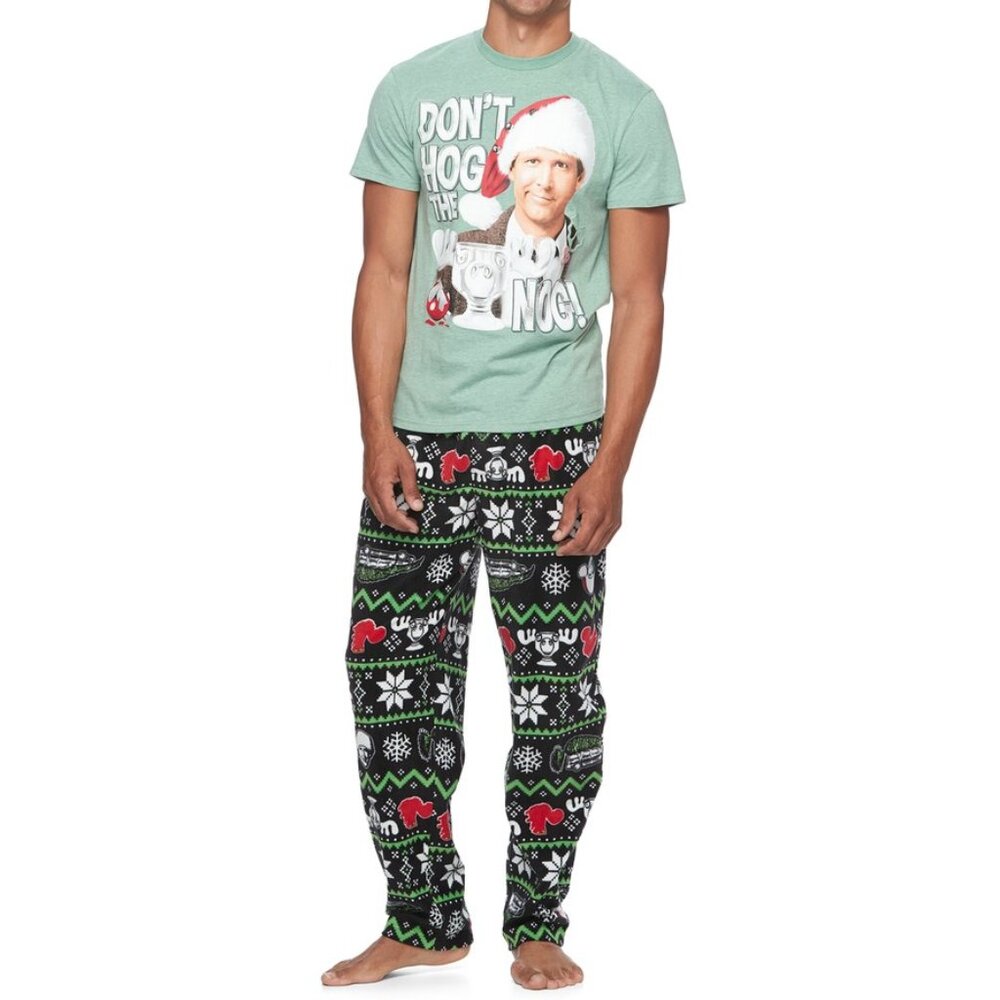 New! National Lampoon's Christmas Vacation Movie 2-pc Set Fleece Pants & T-Shirt